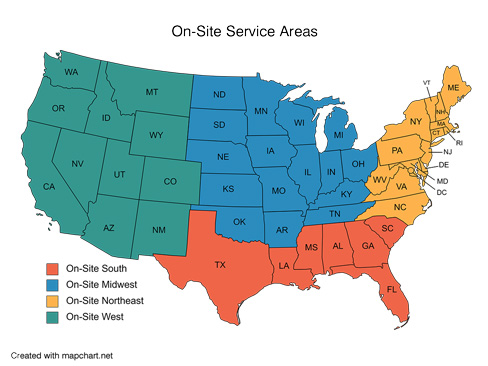 On-Site US Service Areas